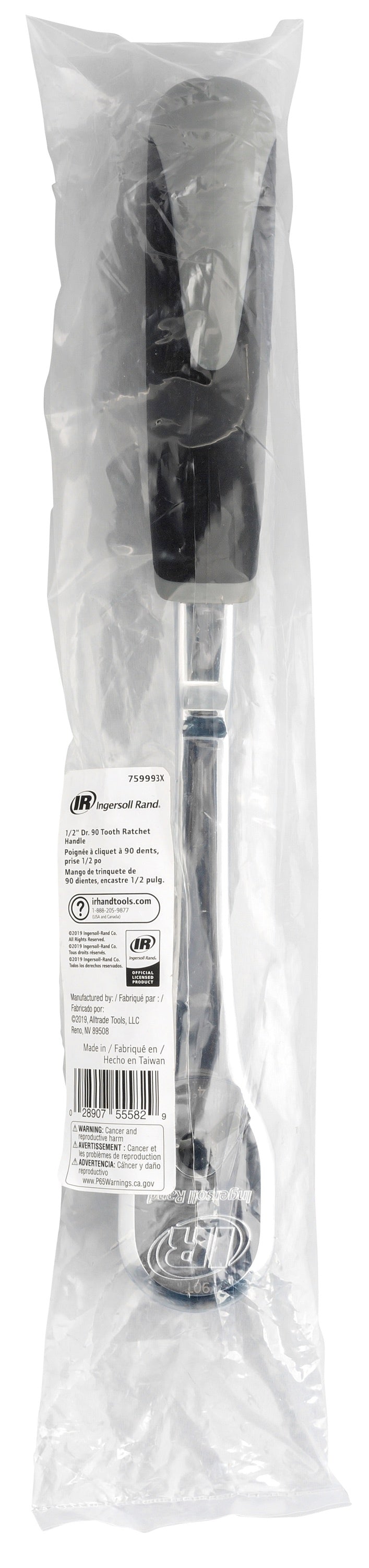 1/2 Inch Drive 90 Teeth Ratchet with Double Injection Handle