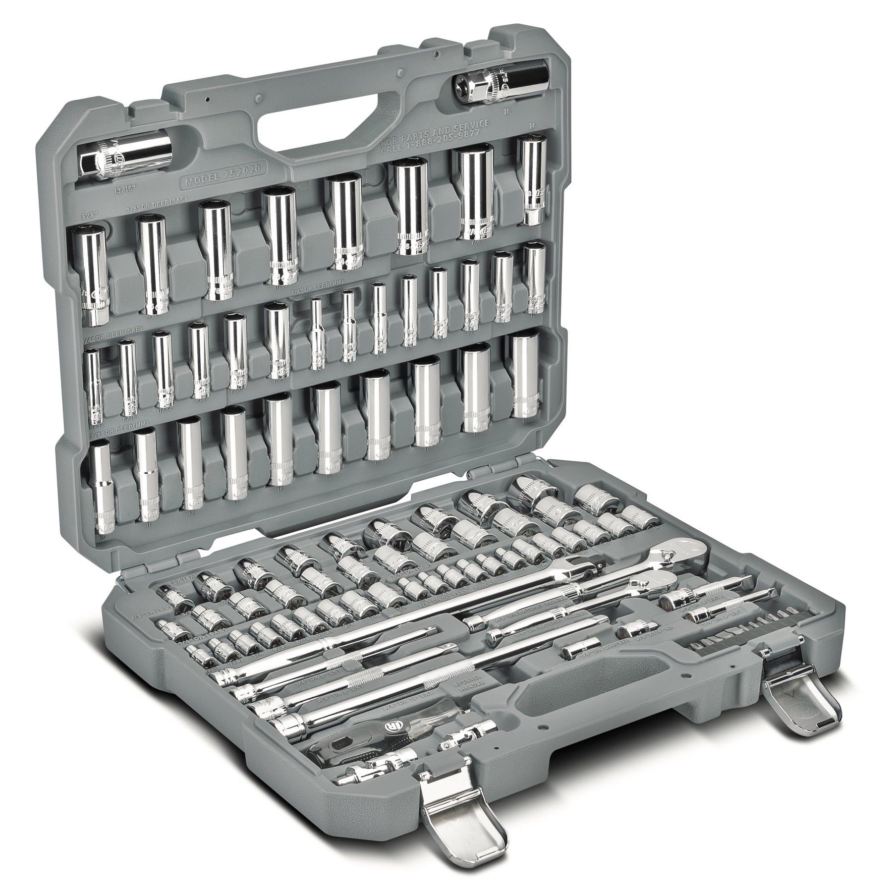 101 Piece 1/4 and 3/8 Inch Drive SAE/Metric Master Mechanics Tool Set