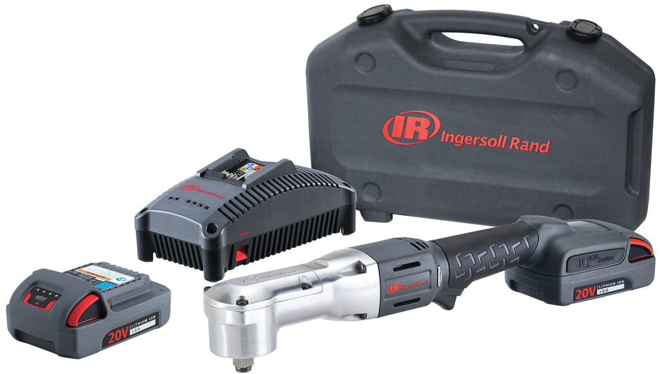 1/2" 20V Cordless Angle Impact Wrench 2 Battery Kit, 190 ft-lb Torque, Friction Ring Retainer