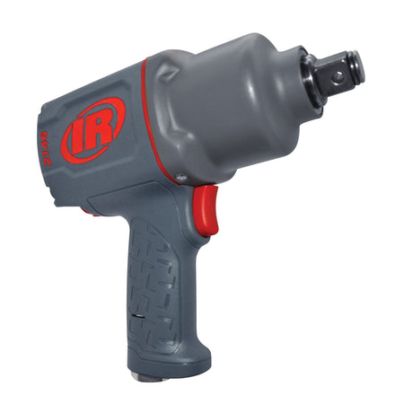 1" Air Impact Wrench, Quiet, 2000 ft-lb Torque, Friction Ring-Thru-hole Retainer, Pistol