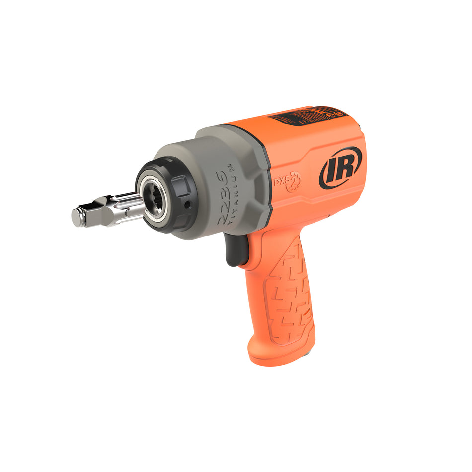 DXS2 1/2" Air Impact Wrench, Quiet, 1500 ft-lb Torque, Titanium Hammercase, Friction Ring Retainer, Orange