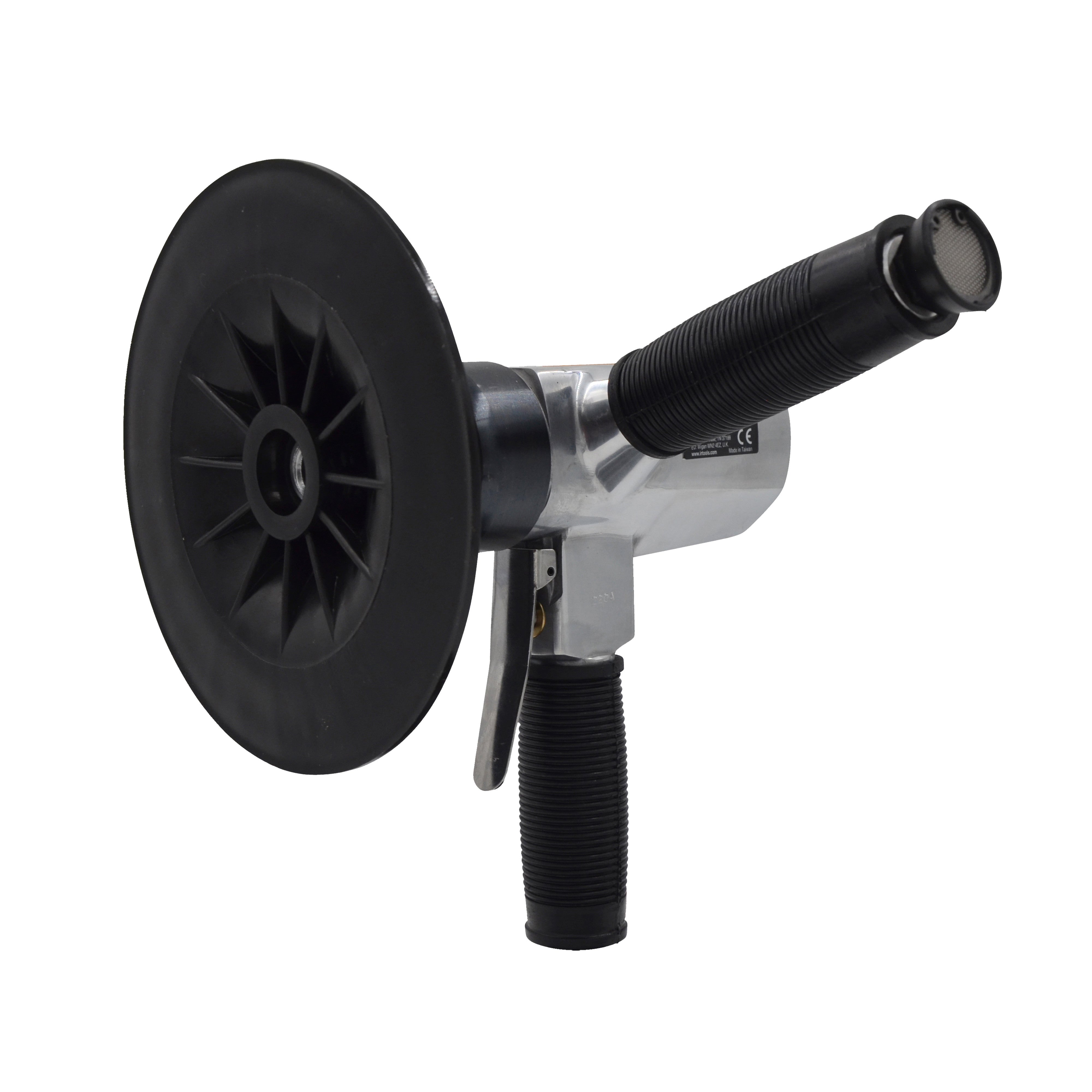 Air Angle Polisher and Buffer, 7" Pad, 2,500 RPM, 1 HP