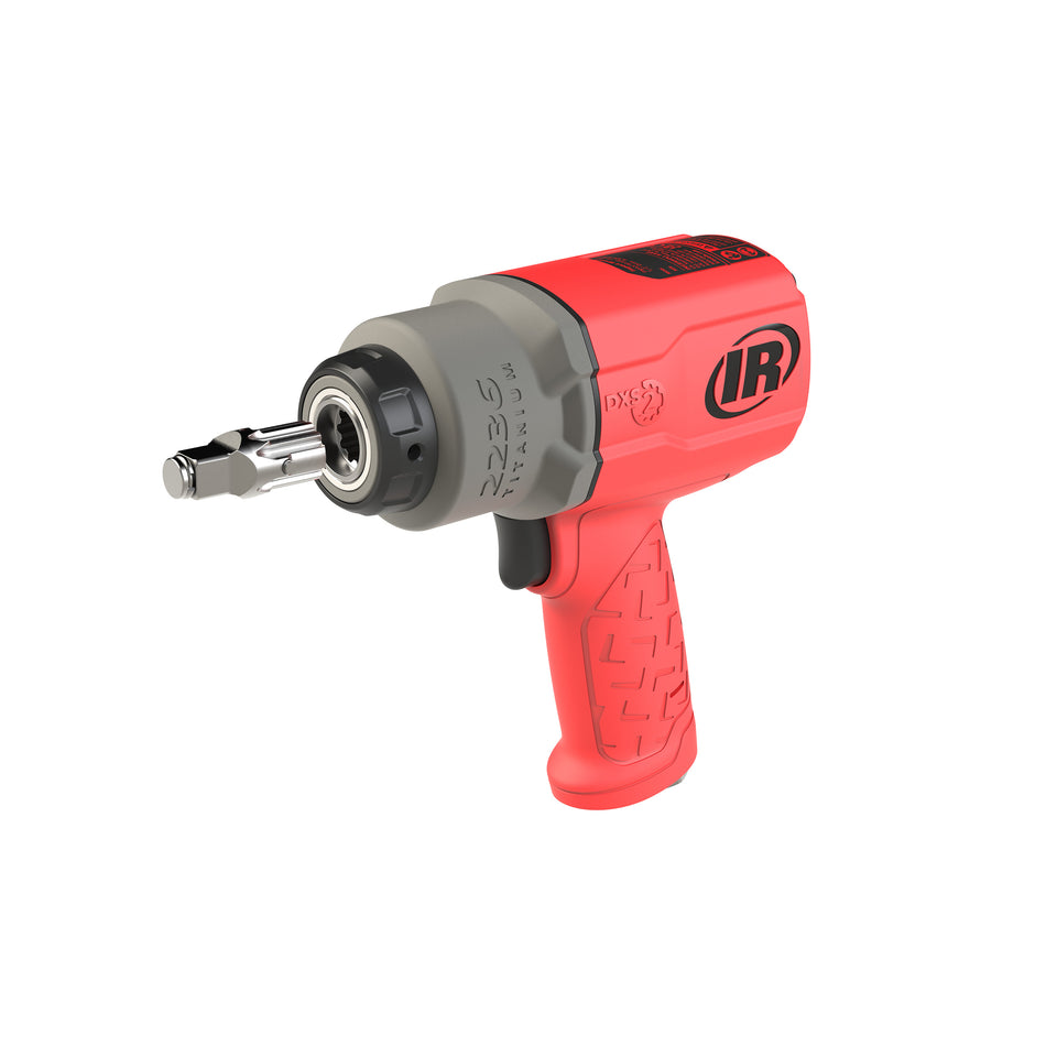 DXS2 1/2" Air Impact Wrench, Quiet, 1500 ft-lb Torque, Titanium Hammercase, Friction Ring Retainer, Red