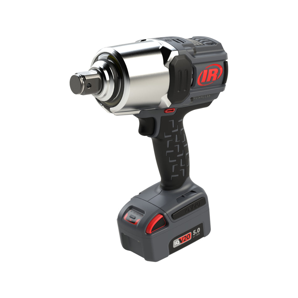 1" 20V Cordless Impact Wrench 2 Battery Kit, 2000 ft-lb Torque, Friction Ring Thru-hole, Pistol