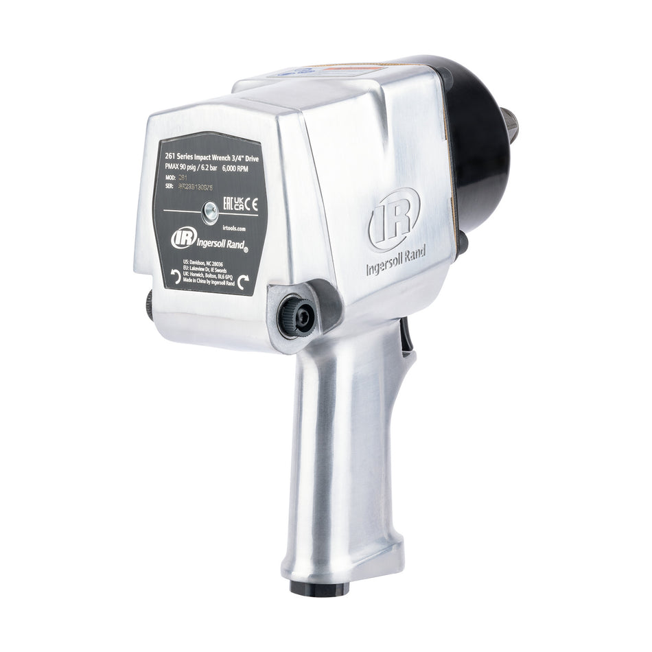 3/4" Air Impact Wrench, Super Duty, 1100 ft-lb Torque, Friction Ring Retainer, Pistol