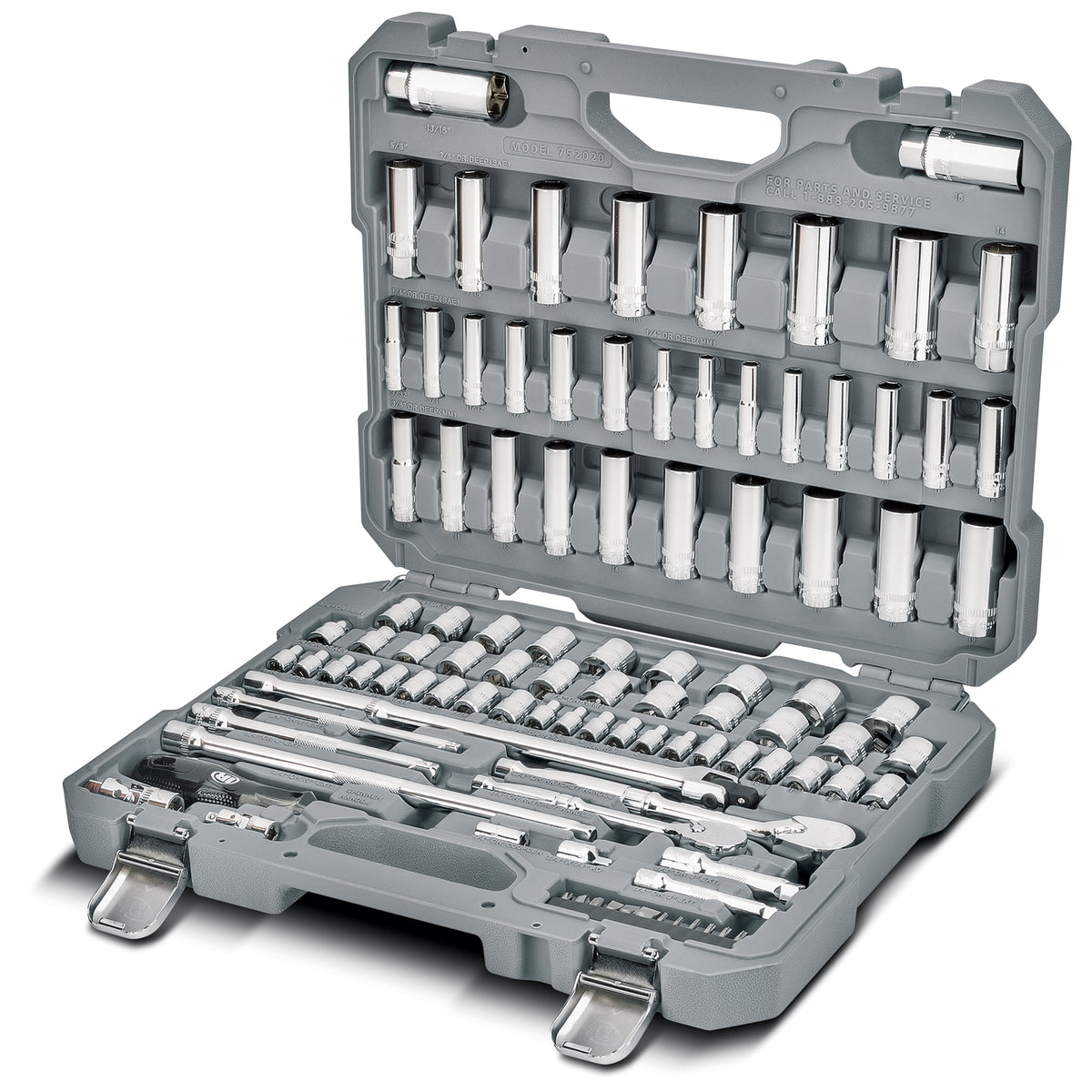 101 Piece 1/4 and 3/8 Inch Drive SAE/Metric Master Mechanics Tool Set
