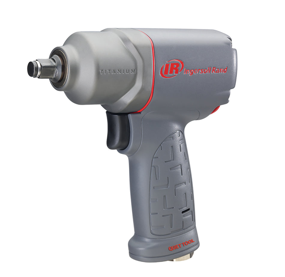 1/2" Air Impact Wrench, Quiet, 330 ft-lb Torque, Titanium Hammercase, Friction Ring Retainer, Pistol