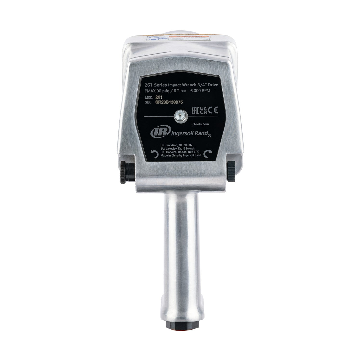 3/4" Air Impact Wrench, Super Duty, 1100 ft-lb Torque, Friction Ring Retainer, Pistol