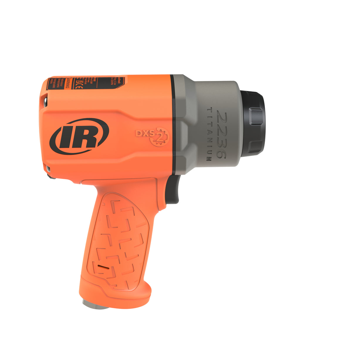 DXS2 1/2" Air Impact Wrench, Quiet, 1500 ft-lb Torque, Titanium Hammercase, Friction Ring Retainer, Orange