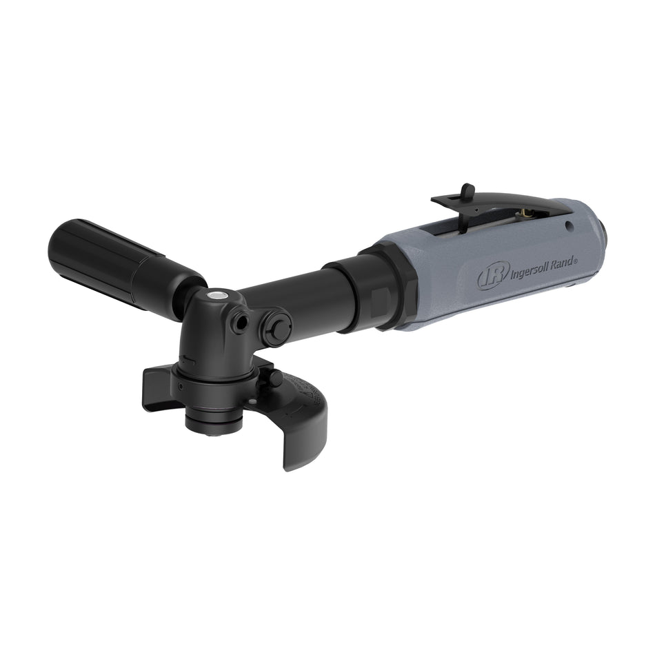 Extended Air Angle Grinder, 5" Type 27 Wheel, 12,000 RPM, 0.9 HP, 5/8"-11 Thread, Rear Exhaust