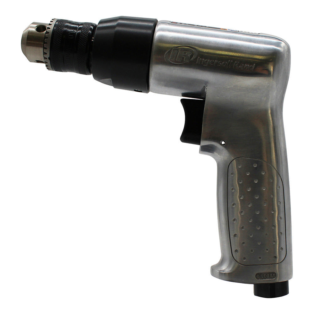 3/8" Keyed Chuck Air Drill, 2000 RPM, 0.5 HP, 44in-lb Torque, Pistol