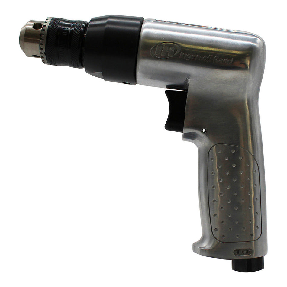 3/8" Keyed Chuck Air Drill, 2000 RPM, 0.5 HP, 44in-lb Torque, Pistol
