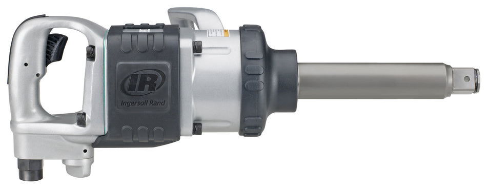 1" Air Impact Wrench, 6" Ext Anvil, Heavy Duty, 1770 ft-lb Torque, Friction Ring-Thru-hole Retainer, D-handle Inside Trigger