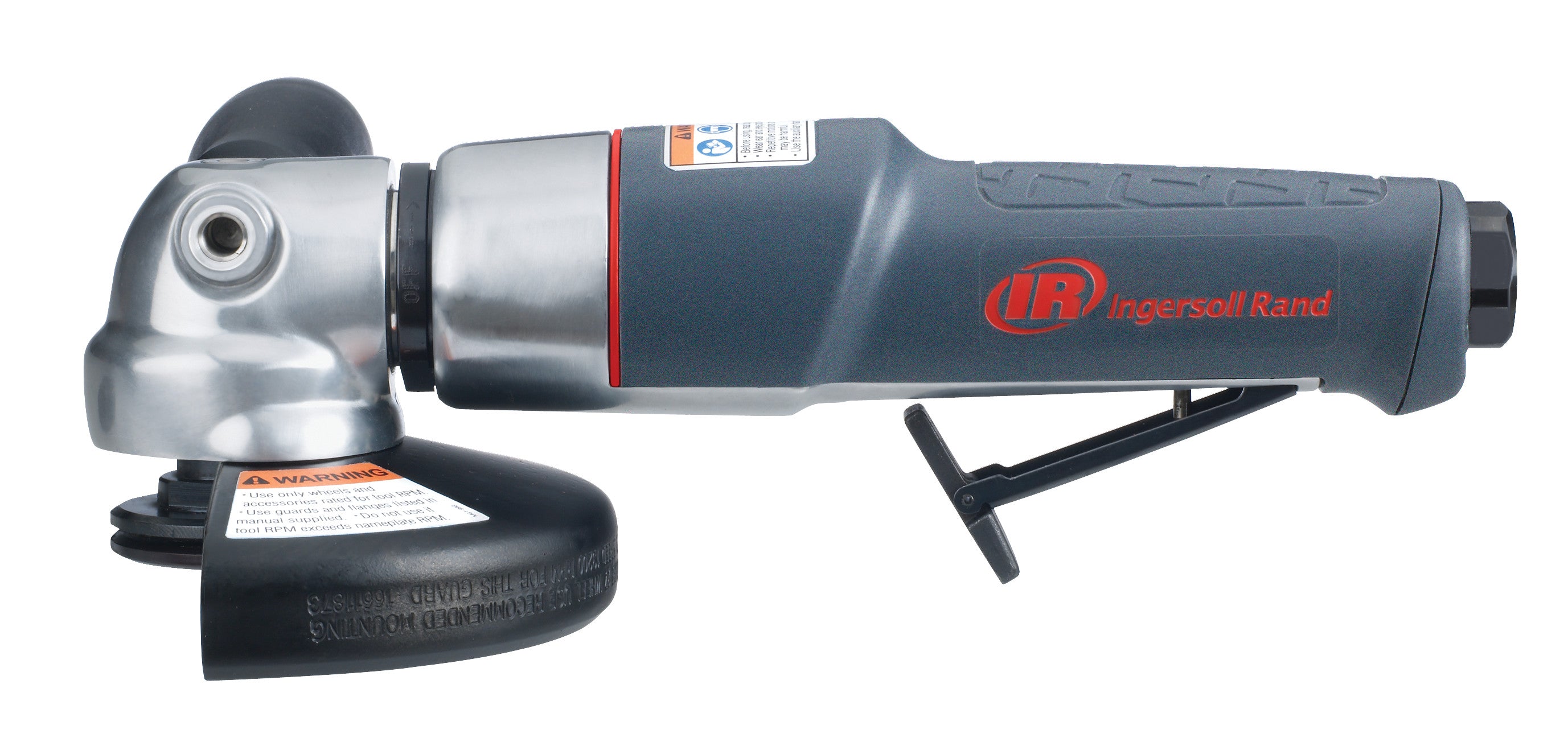 Air Angle Grinder/Cut-off Tool, 4.5" Wheel, 12,000 RPM, 0.88 HP, 5/8"-11 Thread, Rear Exhaust