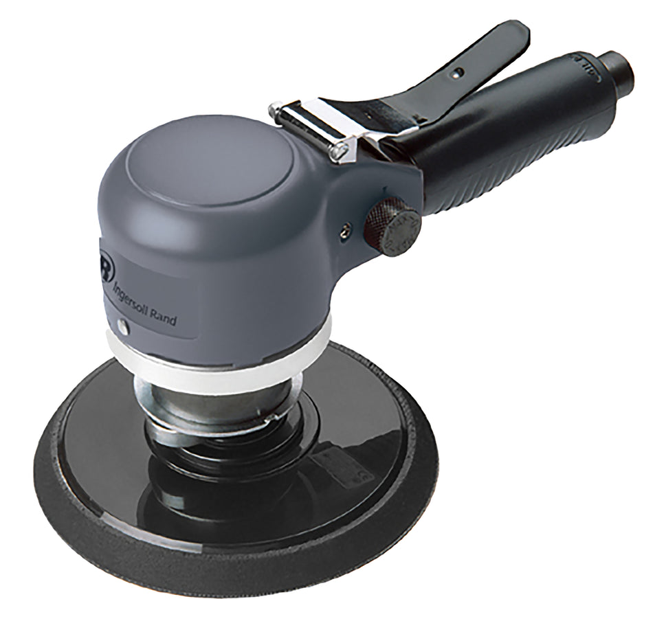 Dual Action Angle Air Sander, 6" Adhesive Pad, 12,000 RPM, 0.25 HP, Side Exhaust