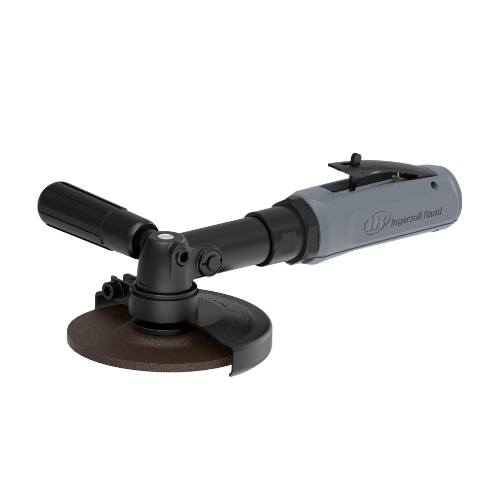 Extended Air Angle Grinder, 5" Type 27 Wheel, 12,000 RPM, 0.9 HP, 5/8"-11 Thread, Rear Exhaust