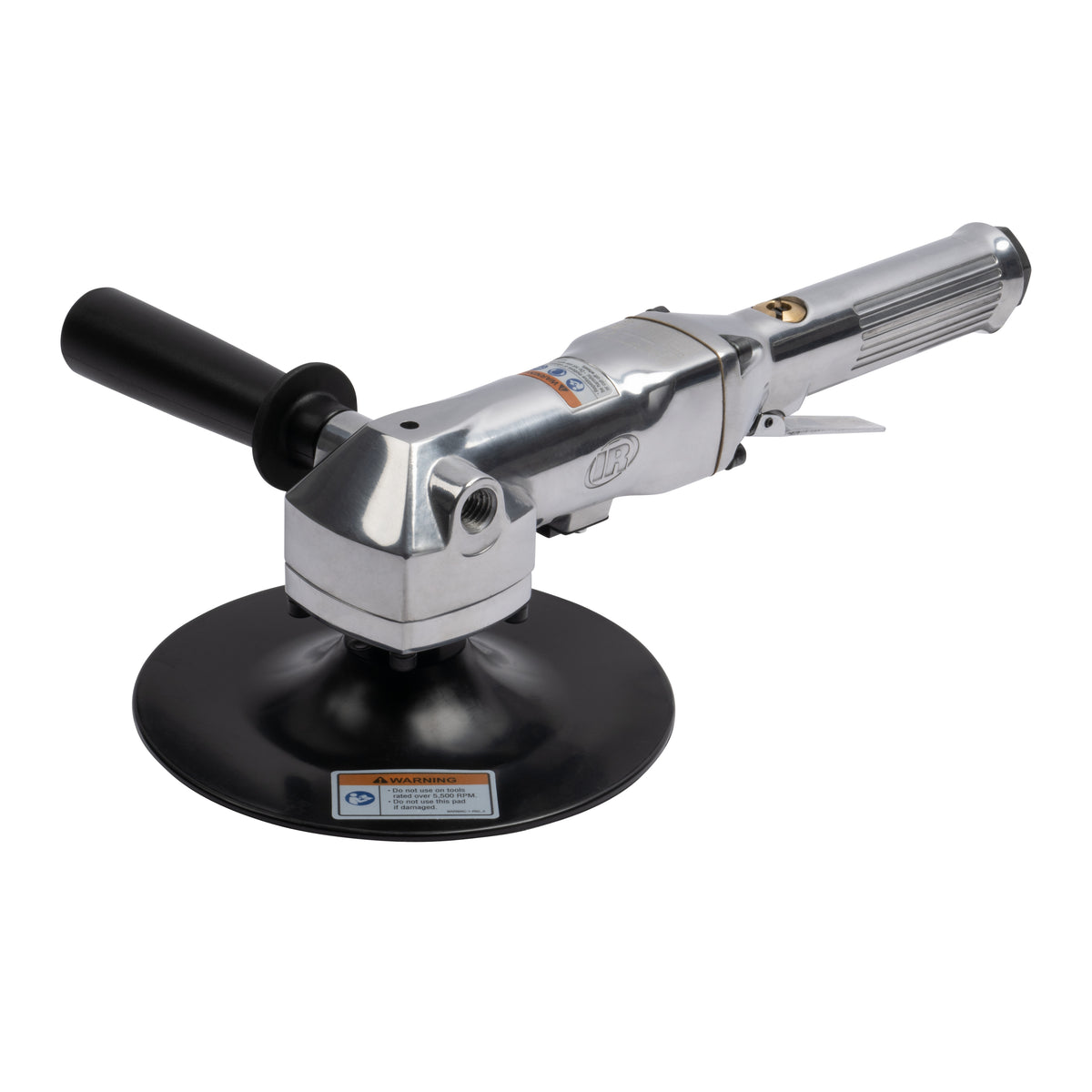 Air Angle Sander, 7" Composite Pad, 5,000 RPM, 0.5 HP, 5/8"-11 Thread, Side Handle Exhaust