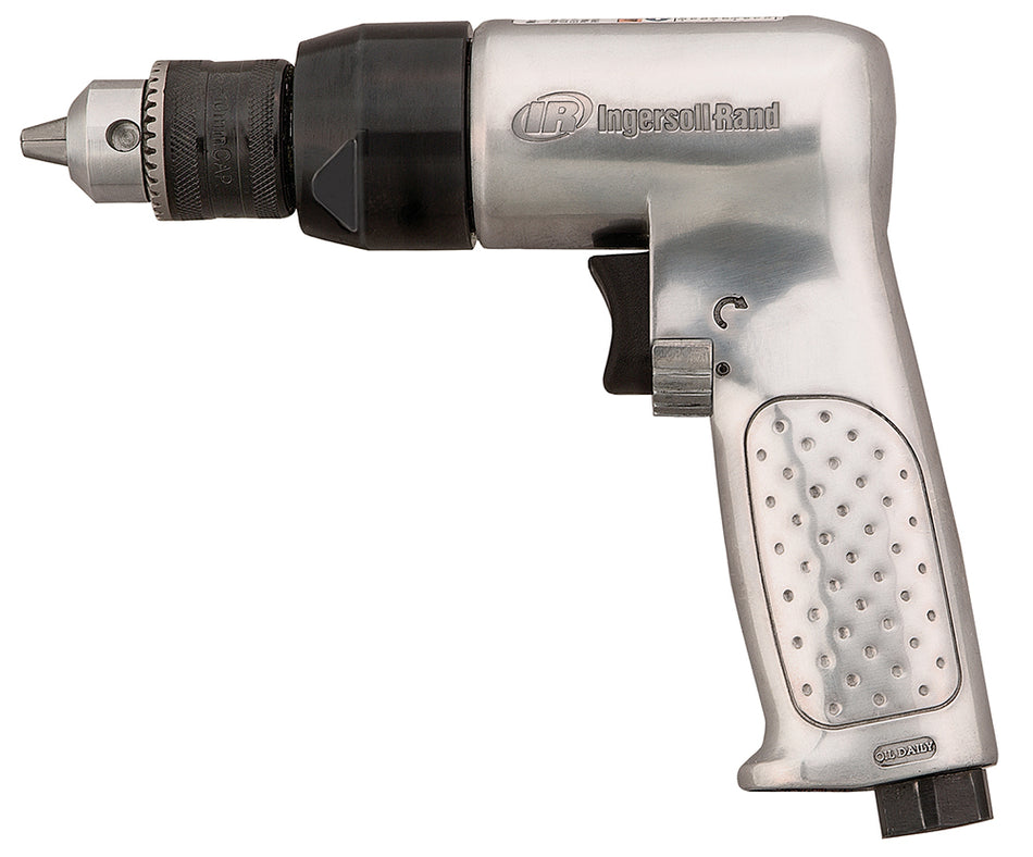 3/8" Keyed Chuck Air Drill, 2000 RPM, 0.5 HP, 2.65 in-lb Torque, Pistol