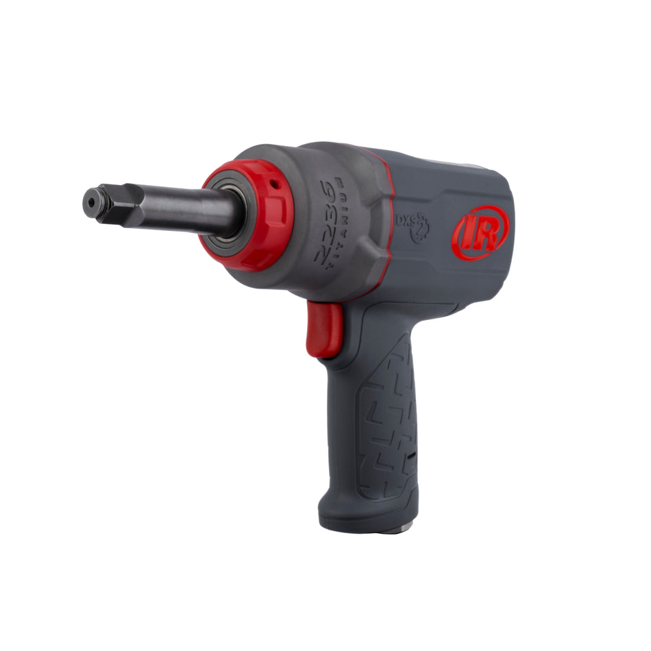 DXS2 1/2" Air Impact Wrench, 2" Extended Anvil, Quiet, 1500 ft-lb Torque, Titanium Hammercase, Friction Ring Retainer, Pistol