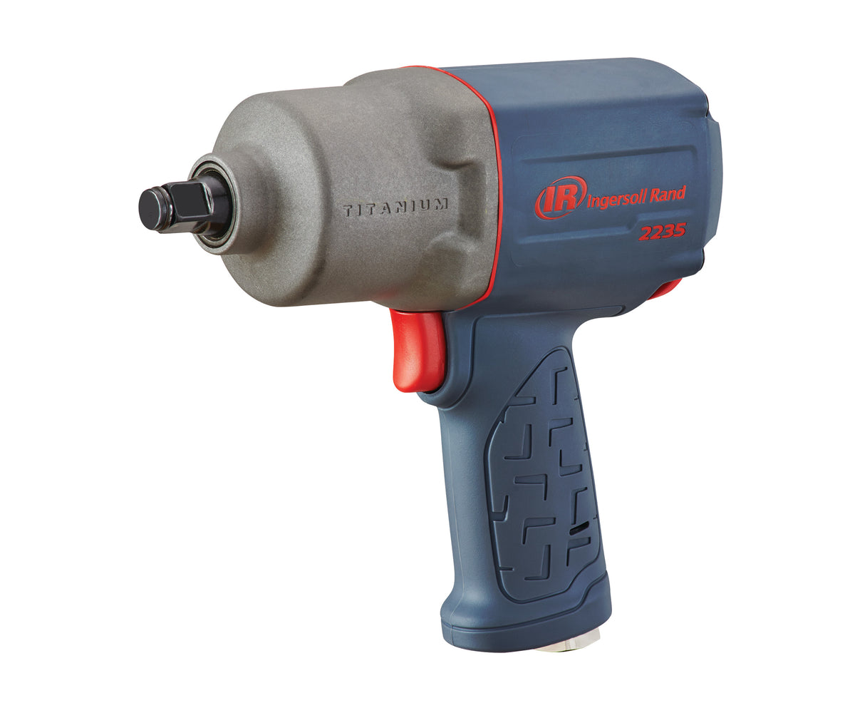 1/2" Air Impact Wrench, 1350 ft-lb Torque, Titanium Hammercase, Friction Ring Retainer, Pistol