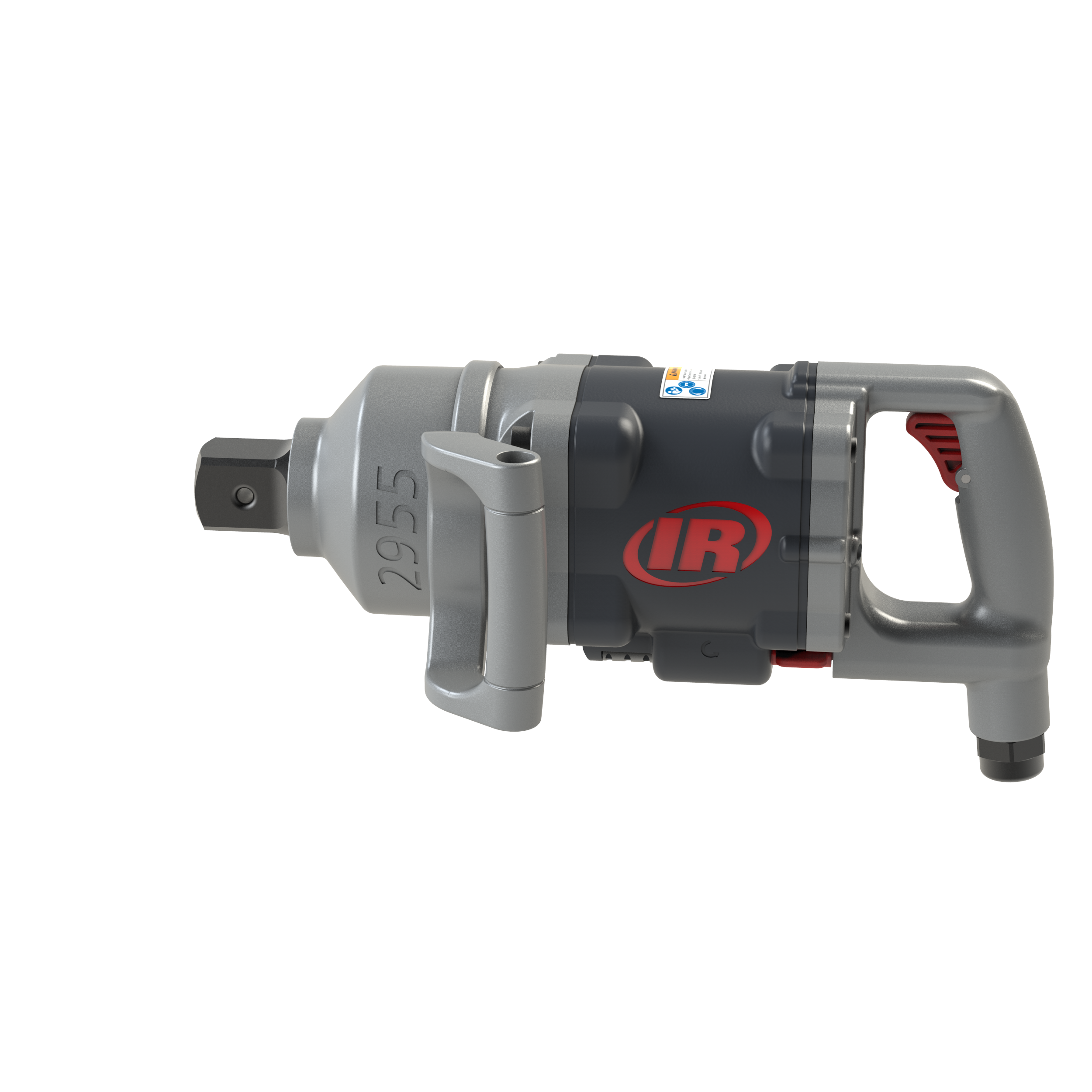 1-1/2" Air Impact Wrench, Heavy Duty, 4500 ft-lb Torque, Friction Ring-Thru-hole Retainer, D-Handle Inside Trigger