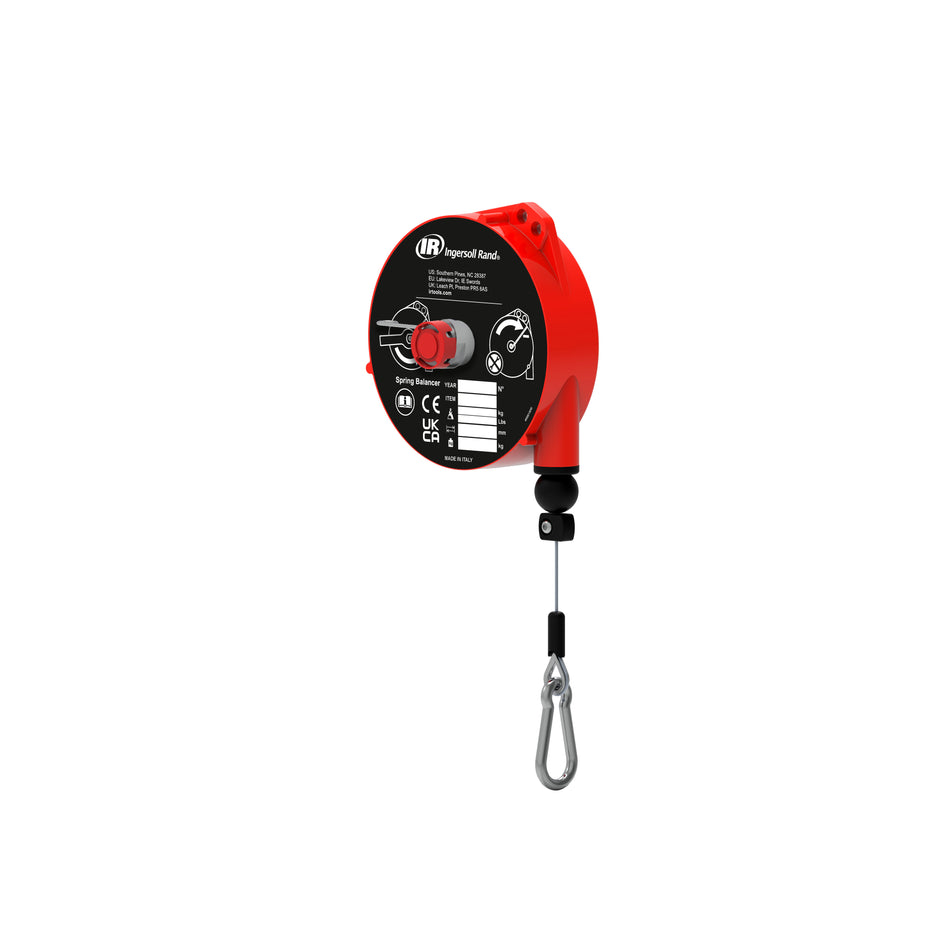 Medium-Duty Long Spring Cable Balancer, 22-30 lb Capacity, 8.2' Lift