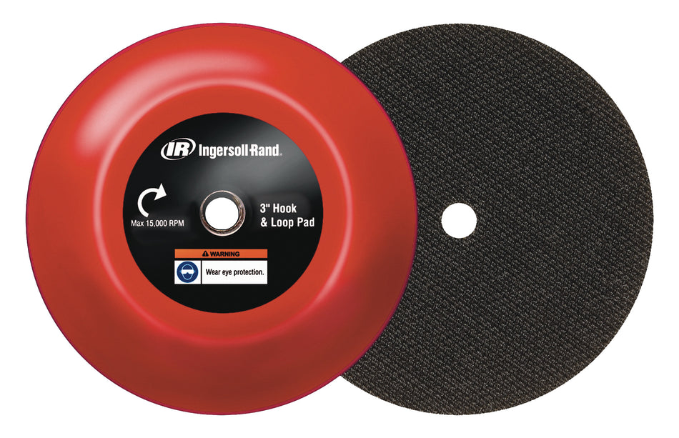 3" Hook & Loop Backing Pad for Ingersoll Rand 3128 Mini Orbital Sander and 3129 Mini Polisher