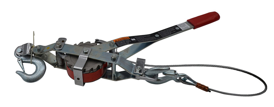 Ratchet Puller, 1 Ton Capacity, 7.5ft Lift