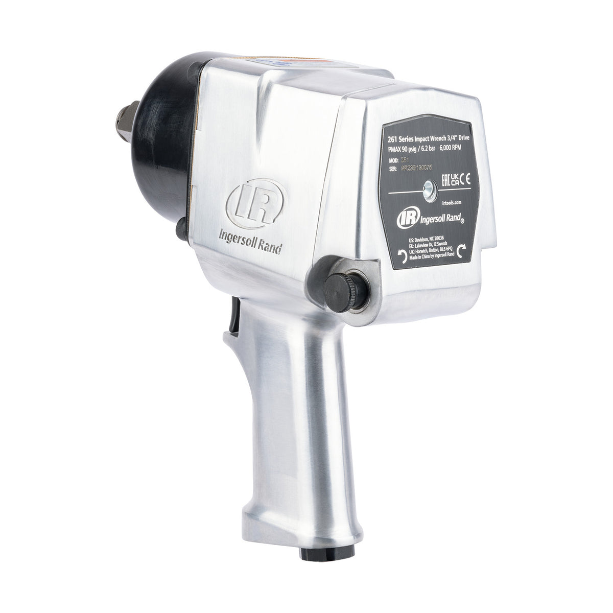 3/4" Air Impact Wrench, Super Duty, 1100 ft-lb Torque, Friction Ring Retainer, Pistol