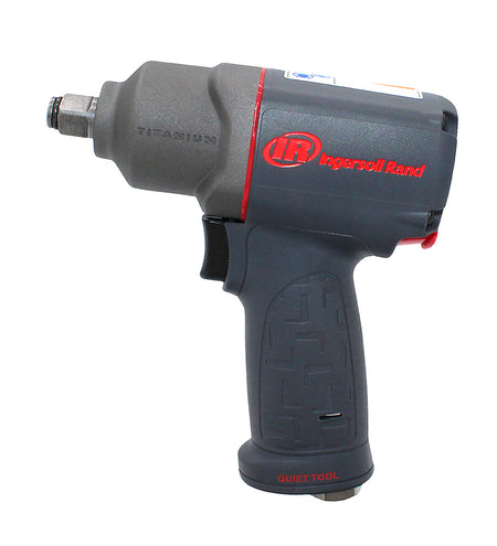 1/2" Air Impact Wrench, Quiet, 330 ft-lb Torque, Titanium Hammercase, Friction Ring Retainer, Pistol