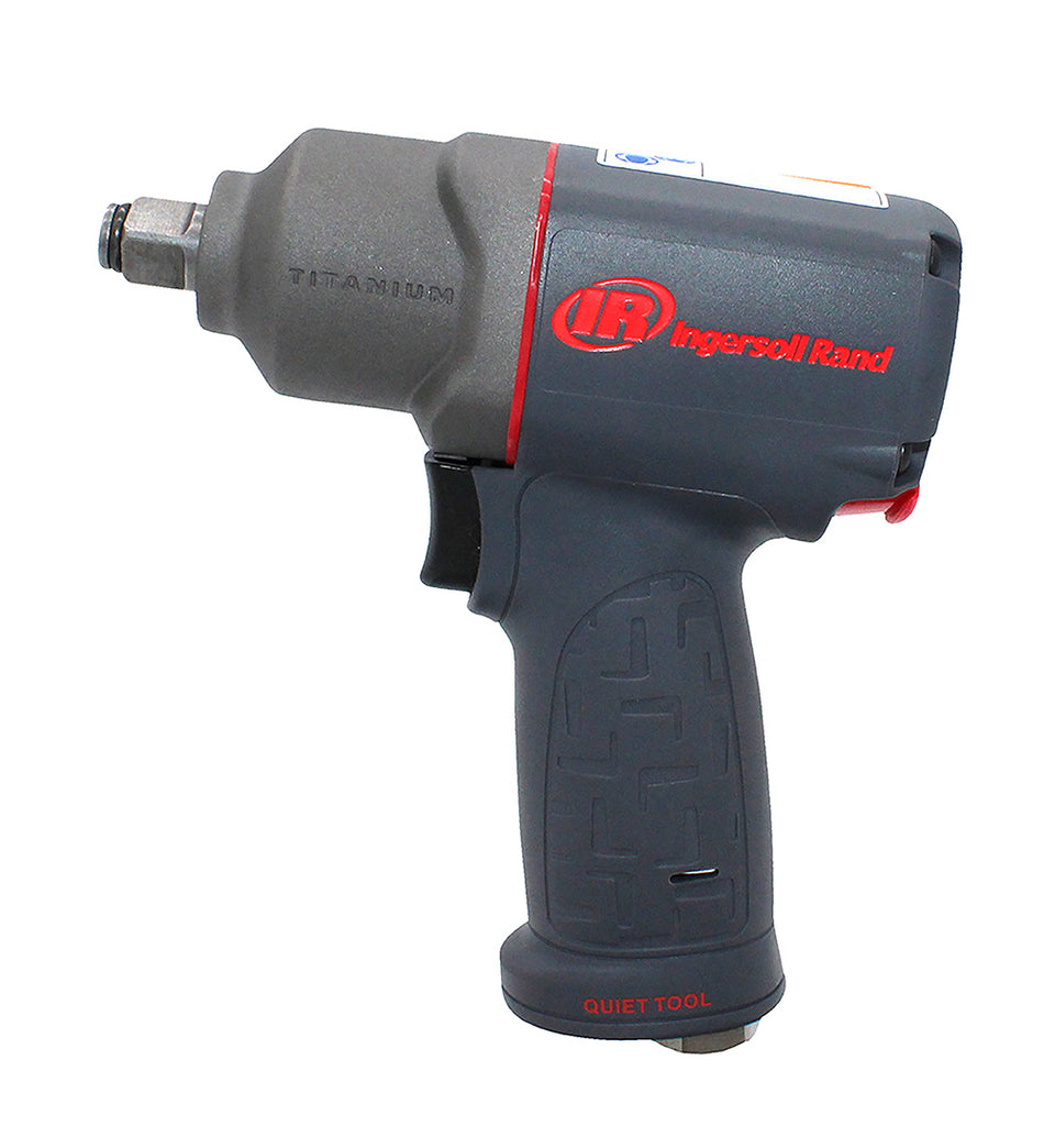 1/2" Air Impact Wrench, Quiet, 330 ft-lb Torque, Titanium Hammercase, Friction Ring Retainer, Pistol