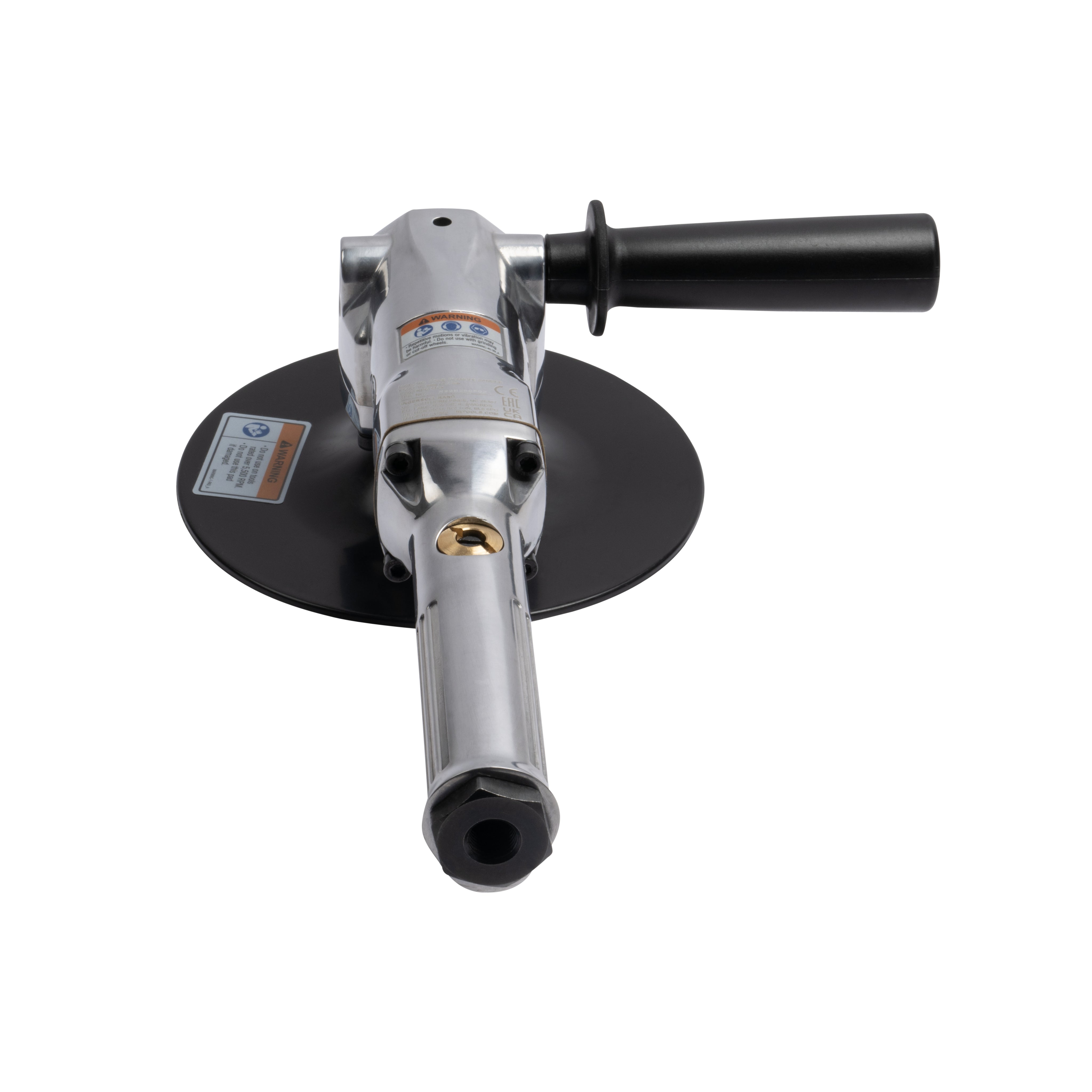 Air Angle Sander, 7" Composite Pad, 5,000 RPM, 0.5 HP, 5/8"-11 Thread, Side Handle Exhaust