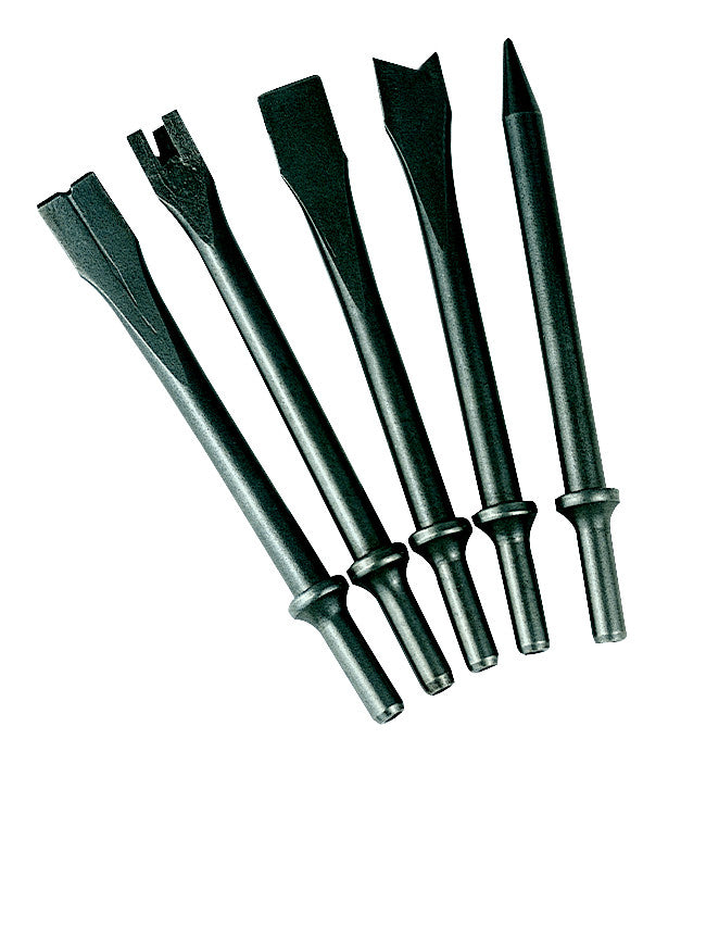 7" Hammer Chisel Set, .401" Shank, 5-Piece