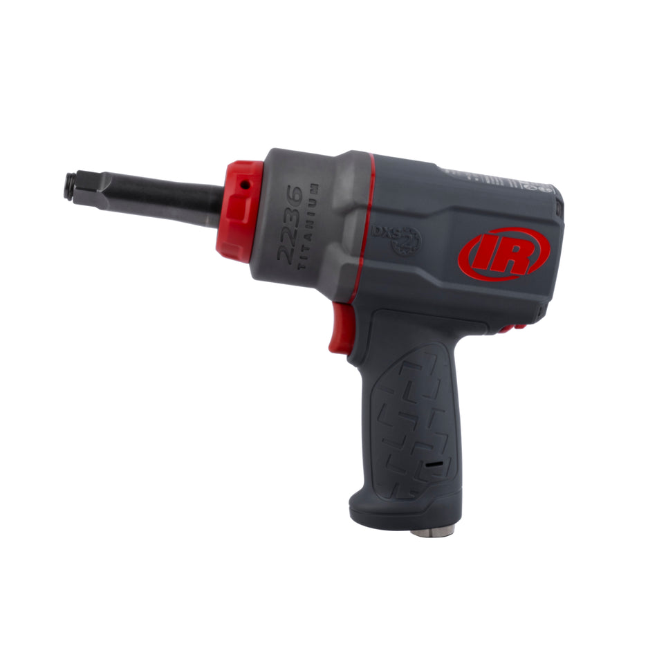 DXS2 1/2" Air Impact Wrench, 2" Extended Anvil, Quiet, 1500 ft-lb Torque, Titanium Hammercase, Friction Ring Retainer, Pistol