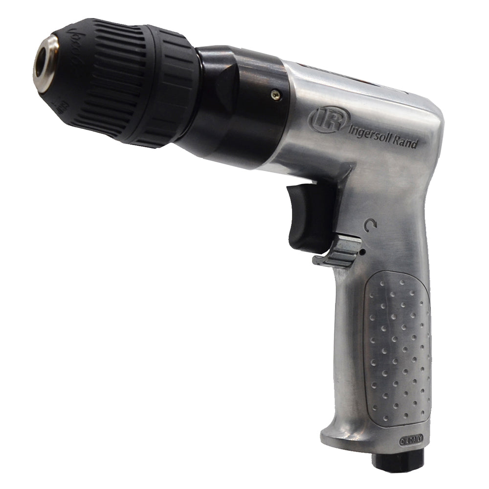 3/8" Keyless Chuck Air Drill, 2000 RPM, 0.5 HP, 43in-lb Torque, Pistol
