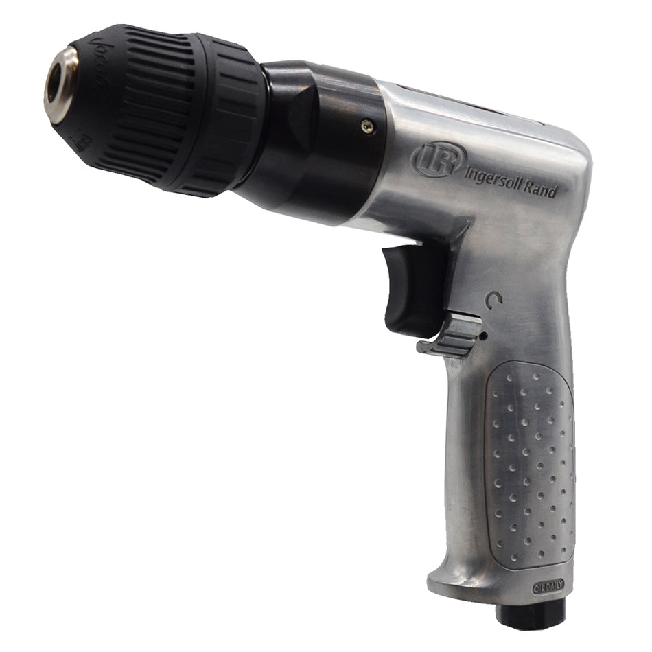 3/8" Keyless Chuck Air Drill, 2000 RPM, 0.5 HP, 43in-lb Torque, Pistol