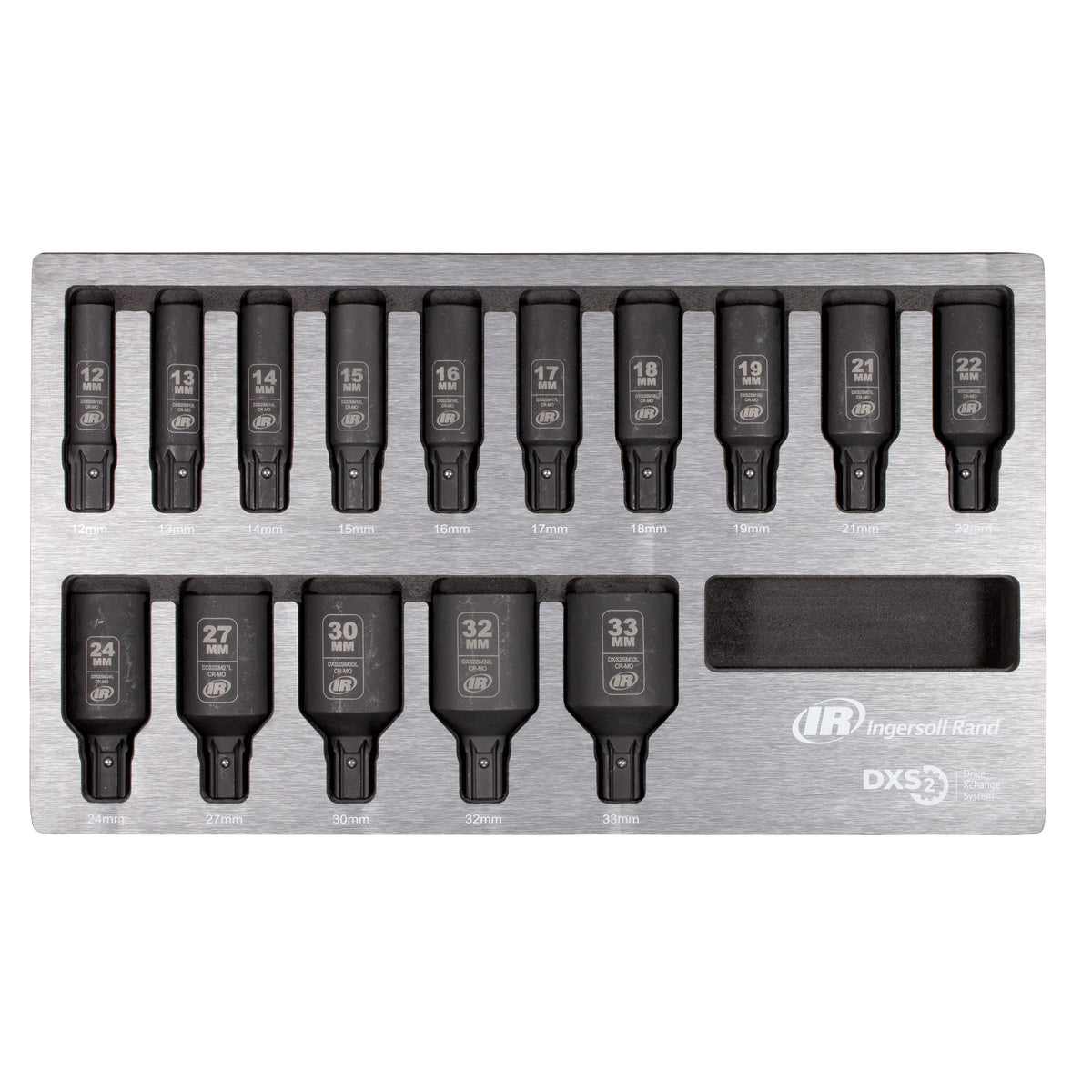 DXS2 Drive Hex Deep Metric Impact Socket Set, 15-Piece
