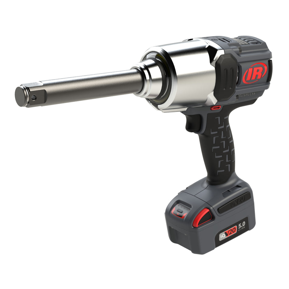 1" 20V Cordless Impact Wrench Bare Tool, 2000 ft-lb Torque, 6" Extended Anvil, Friction Ring Thru-hole, Pistol
