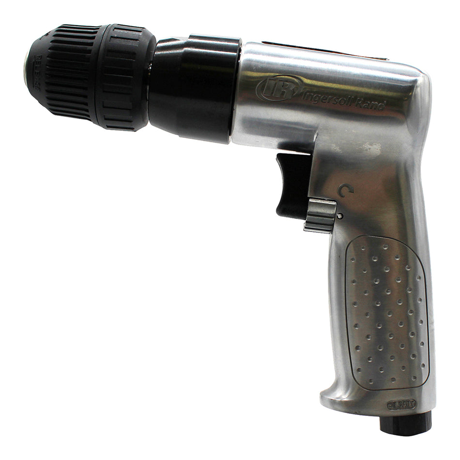 3/8" Keyless Chuck Air Drill, 2000 RPM, 0.5 HP, 2.65in-lb Torque, Pistol