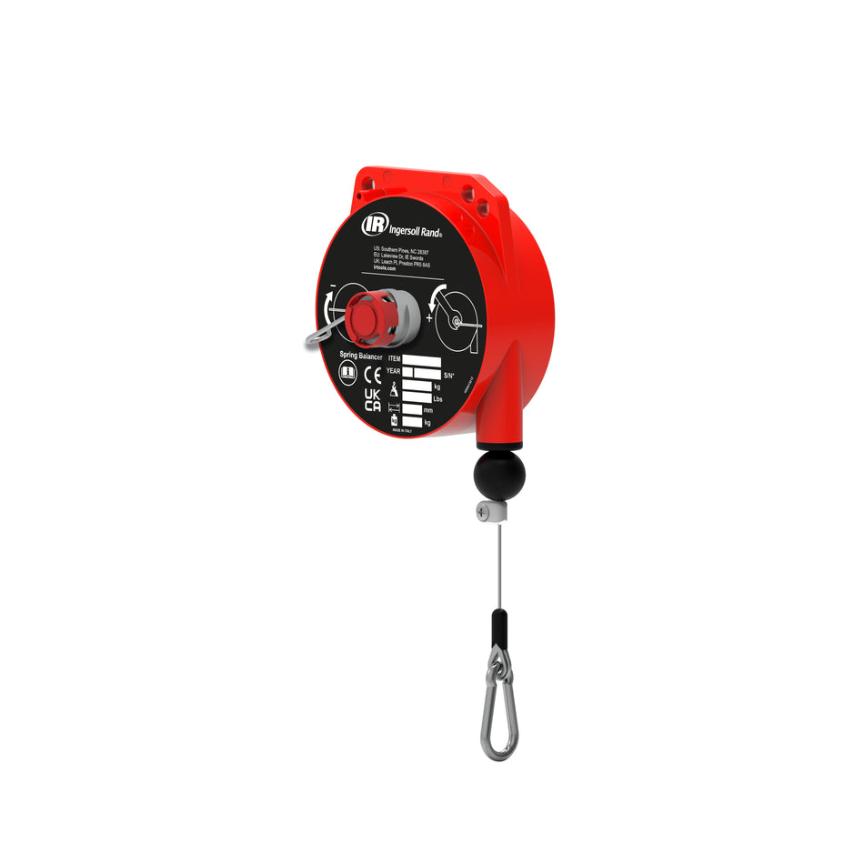 Medium Duty Short Cable Spring Balancer, 1.0-2.5lb Capacity, 6.5' Lift