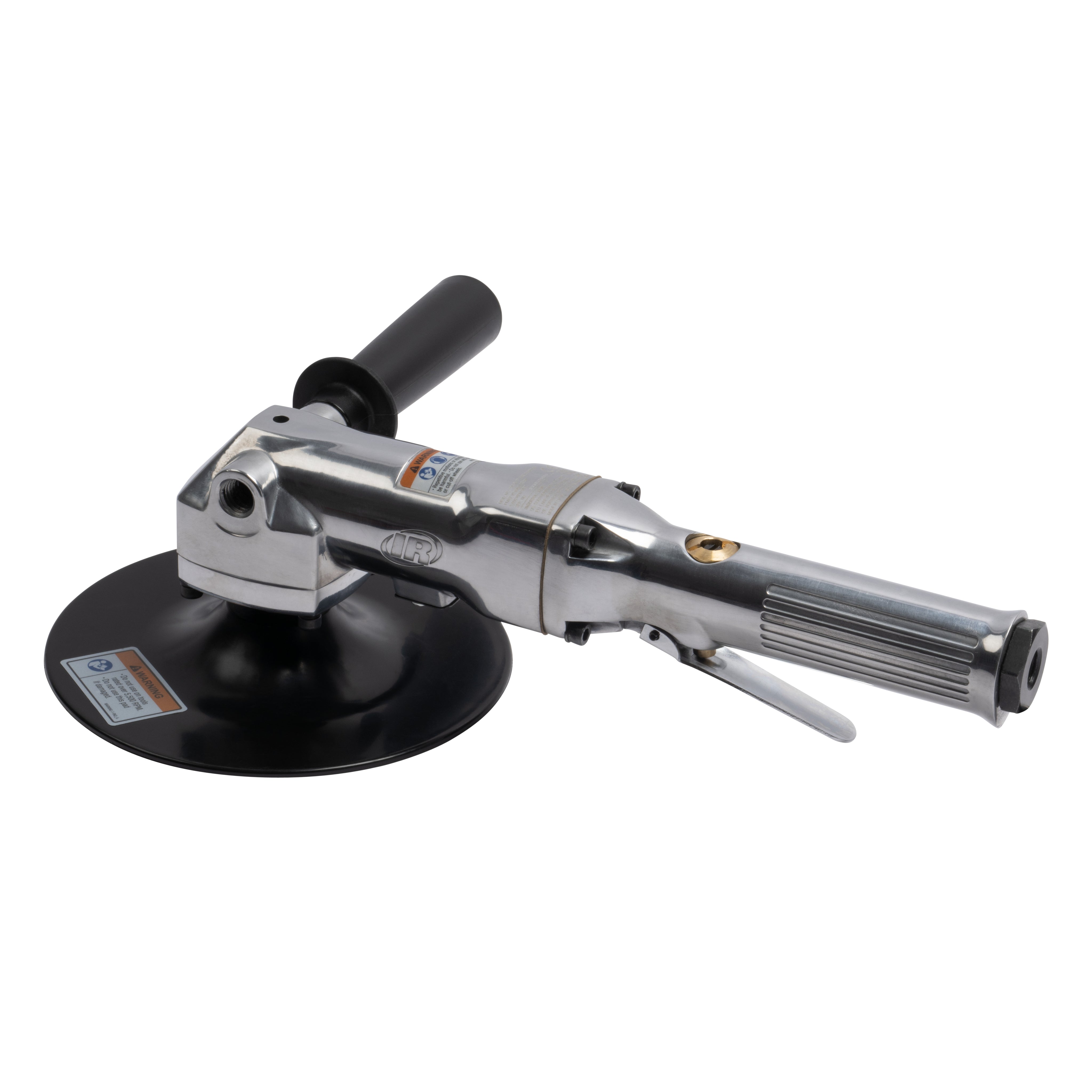 Air Angle Sander, 7" Composite Pad, 5,000 RPM, 0.5 HP, 5/8"-11 Thread, Side Handle Exhaust