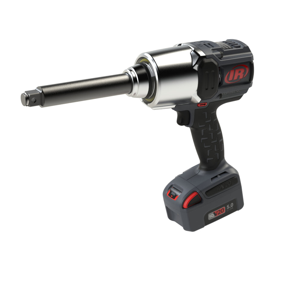 3/4" 20V Cordless Impact Wrench 2 Battery Kit, 2000 ft-lb Torque, 6" Extended Anvil, Friction Ring Thru-hole, Pistol