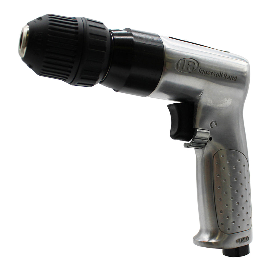 3/8" Keyless Chuck Air Drill, 2000 RPM, 0.5 HP, 2.65in-lb Torque, Pistol