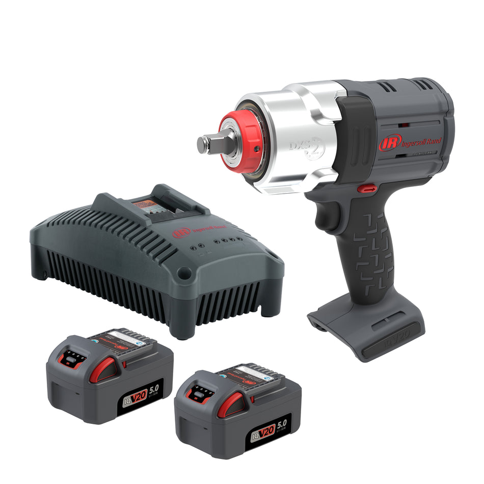 DXS2 1/2" 20V Cordless Impact Wrench 2 Battery Kit, 1600 ft-lb, Friction Ring Retainer, Pistol
