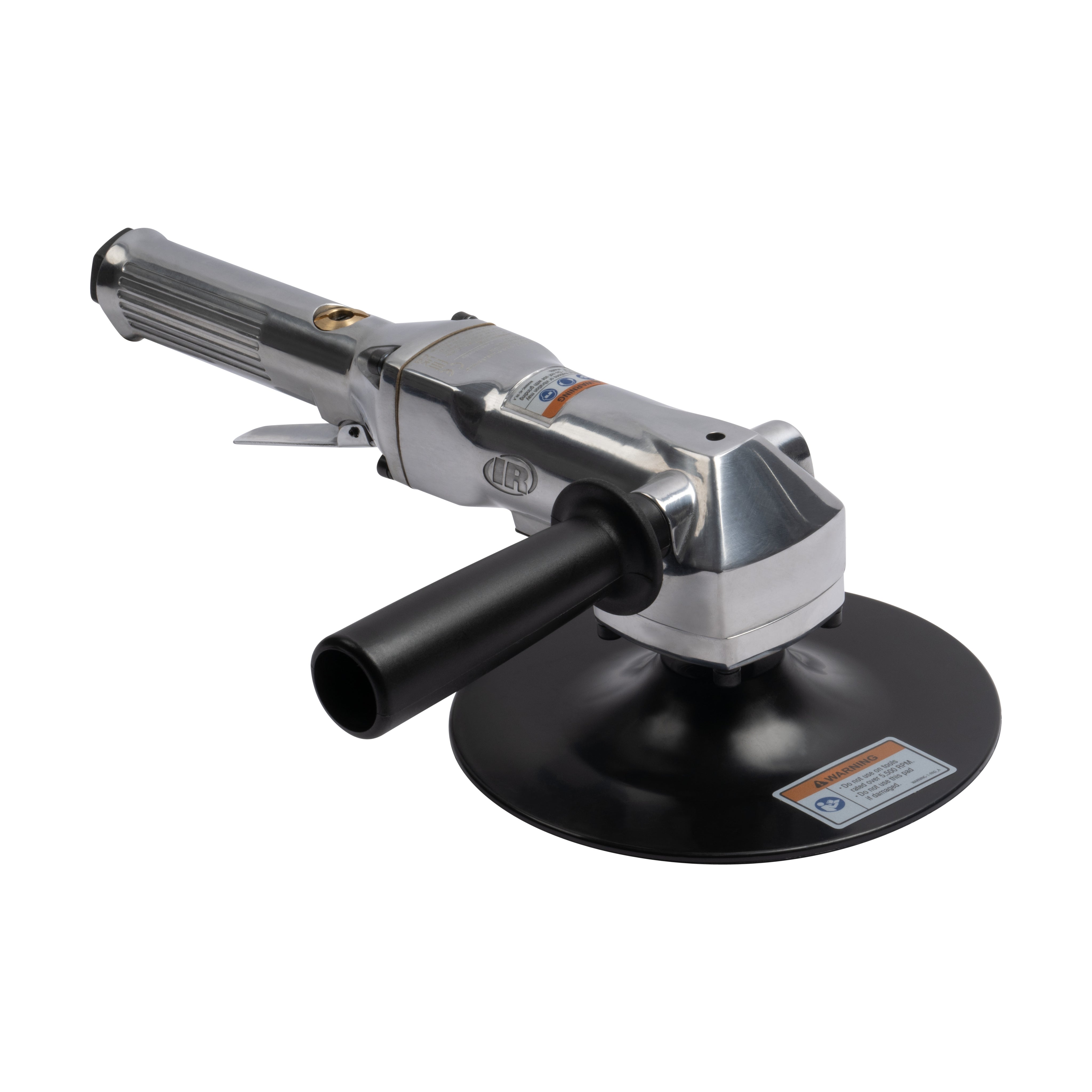 Air Angle Sander, 7" Composite Pad, 5,000 RPM, 0.5 HP, 5/8"-11 Thread, Side Handle Exhaust