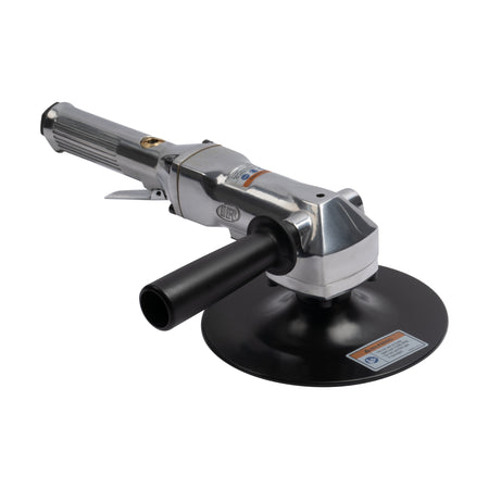 Air Angle Sander, 7" Composite Pad, 5,000 RPM, 0.5 HP, 5/8"-11 Thread, Side Handle Exhaust